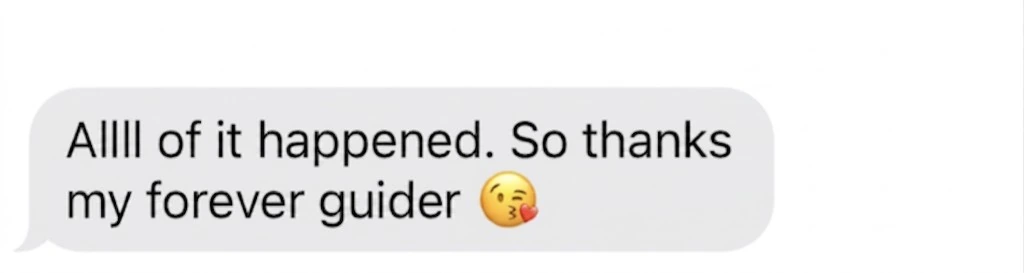 Client text: Alllll of it happened