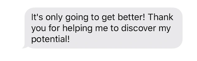 Client text: discover my potential