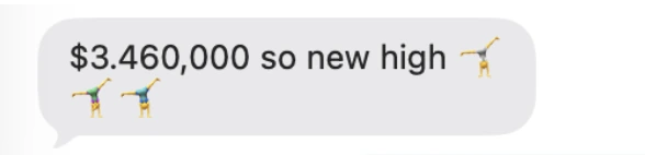 Client text: $3.46M new high