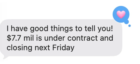 Client text: $7.7M under contract