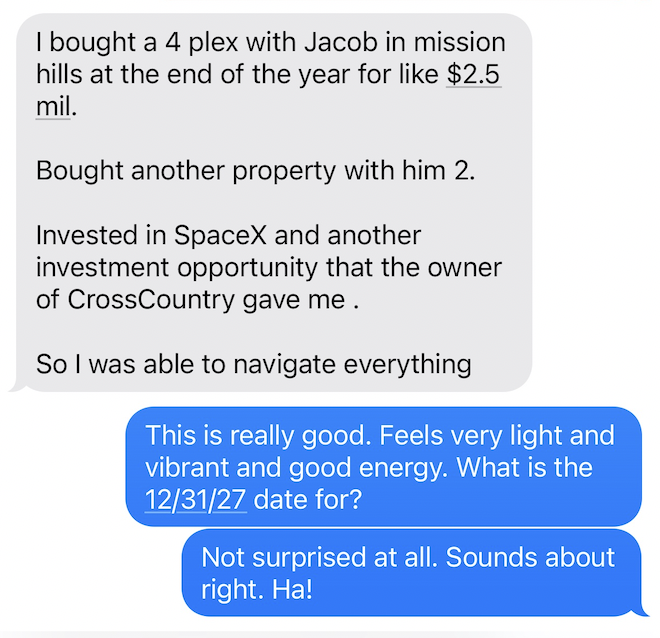 Agent text: house under contract