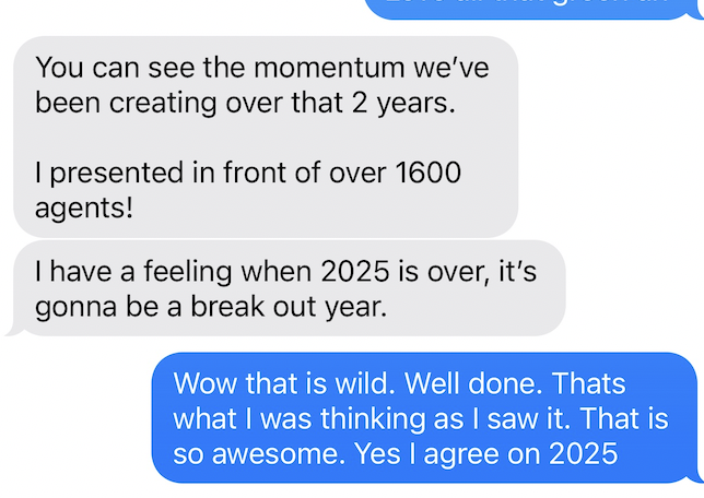 Agent text: momentum win in a 1,600-agent market