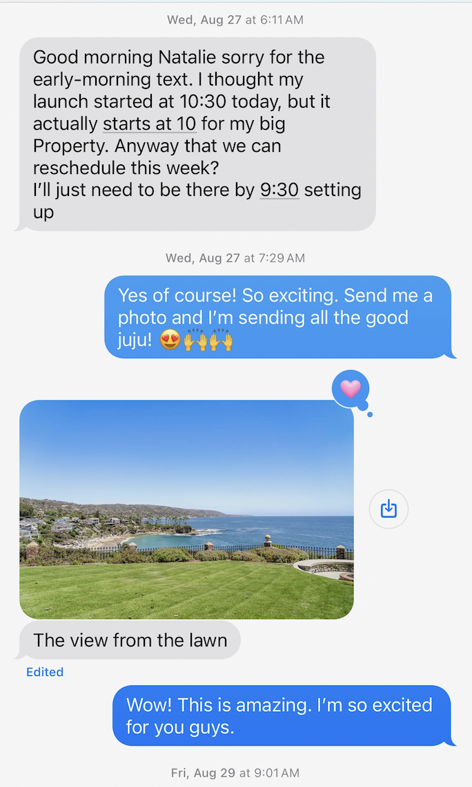 Agent text, Annie on manifesting