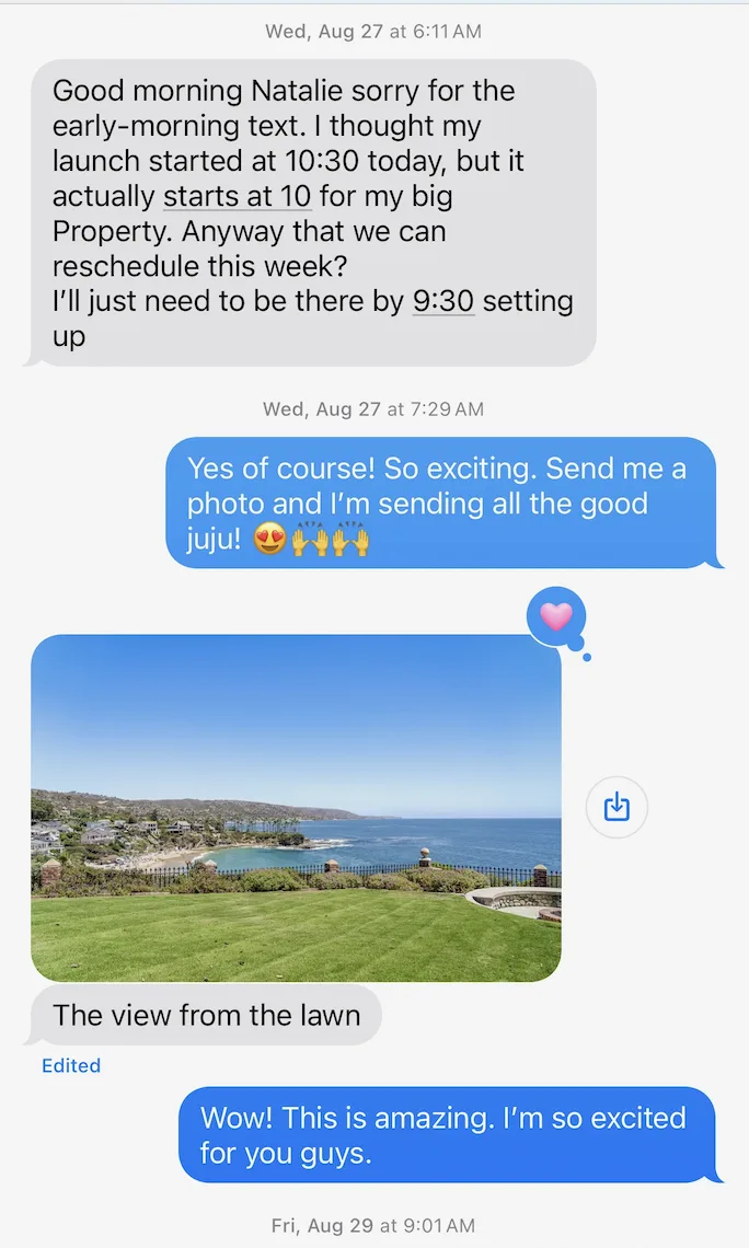 Agent text, Annie on manifesting