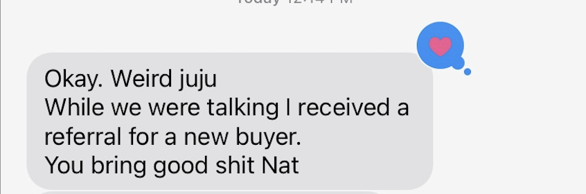 Agent text, Sara on results