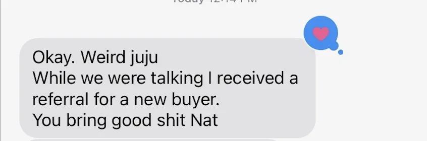 Agent text, Sara on results