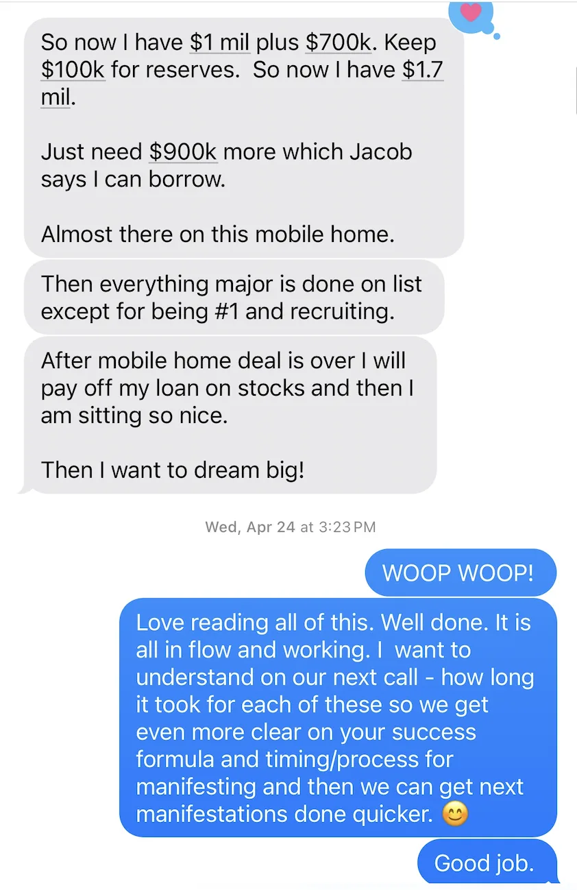 Agent text, Scott on deals